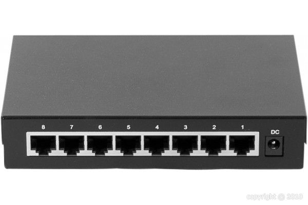 deXlan 891008 Unmanaged Gigabit Ethernet Switch 8 x 10/100/1000 Schwarz