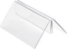 deflecto Broschüren- und Kartenhalter, glasklar aus Acryl, Maße: (B)151 x (T)57 x (H)42 mm - 1 Stück (MH10011)