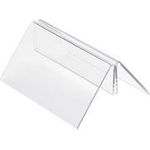 deflecto Broschüren- und Kartenhalter, glasklar aus Acryl, Maße: (B)151 x (T)57 x (H)42 mm - 1 Stück (MH10011)