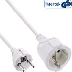 InLine® Strom-Verlängerung Schutzkontakt Stecker / Buchse, weiß, 20m (16410E)