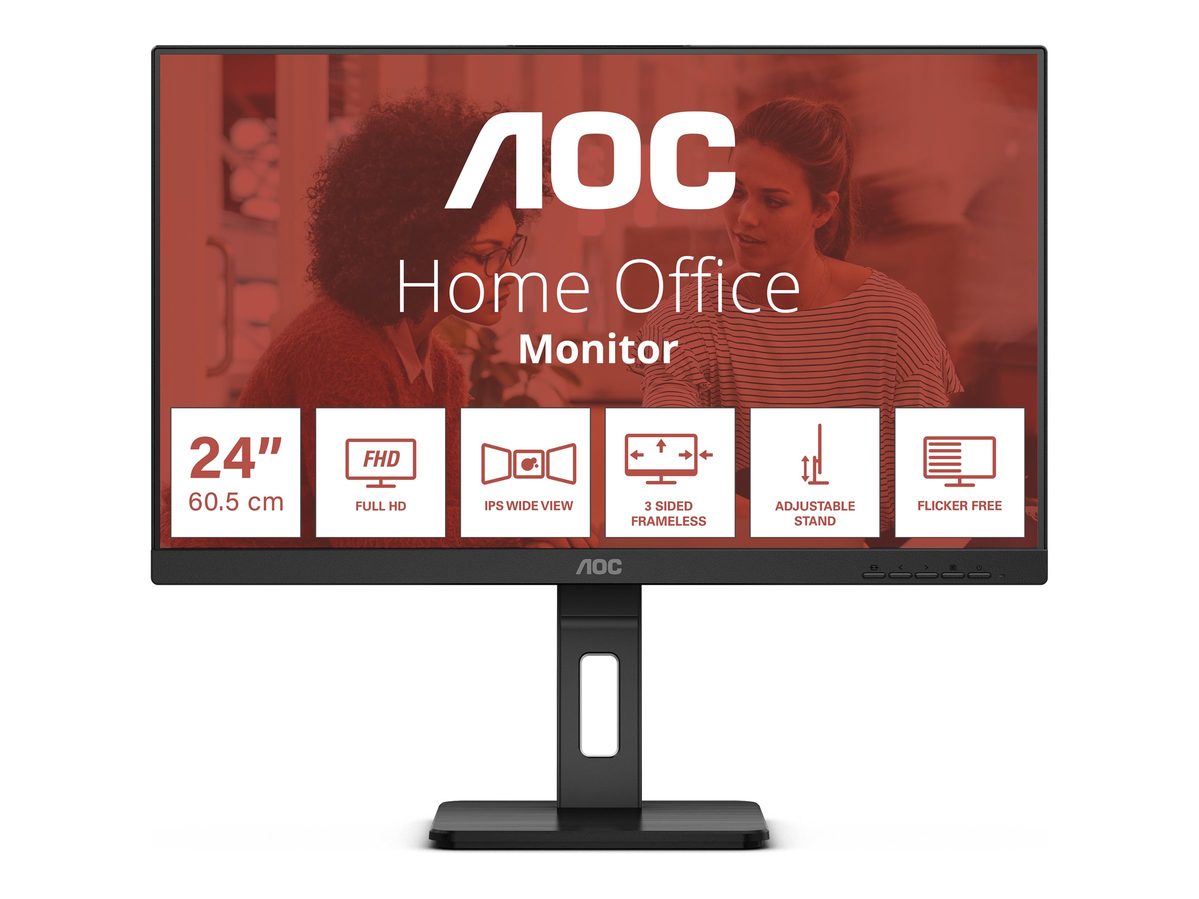 AOC E3 24E3QAF 23,8" Monitor 1920 x 1080 IPS 75 Hz Textured Black