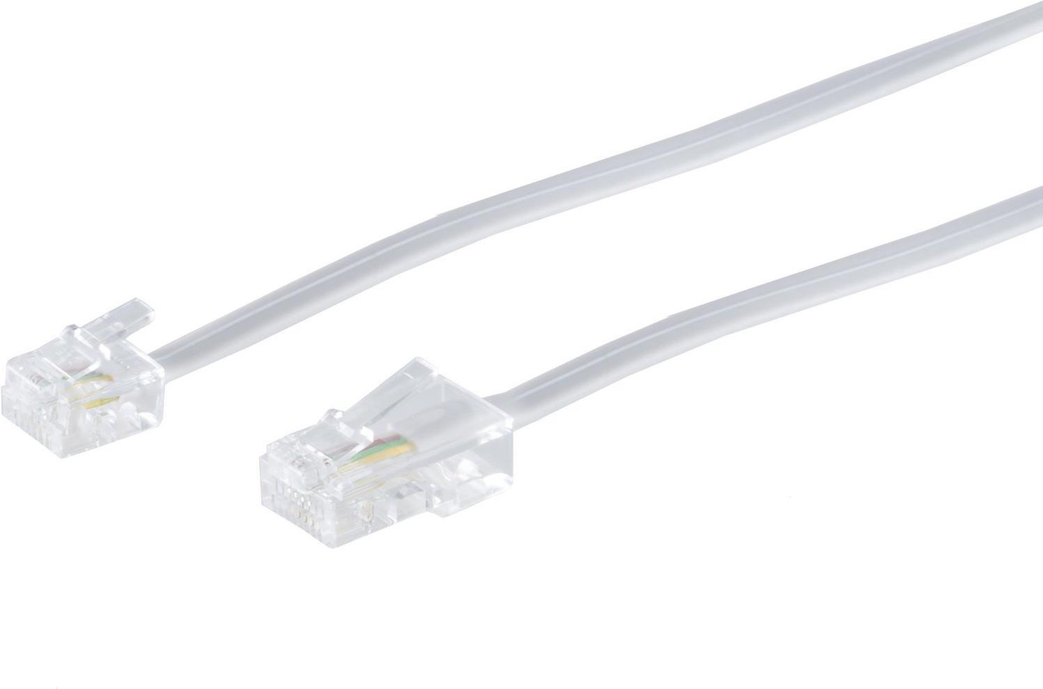 shiverpeaks ®-BASIC-S--Modular-ISDN-Anschlusskabel Western-Stecker 8/4 auf Western-Stecker 6/4, weiß, 3,0m (BS70253-W)