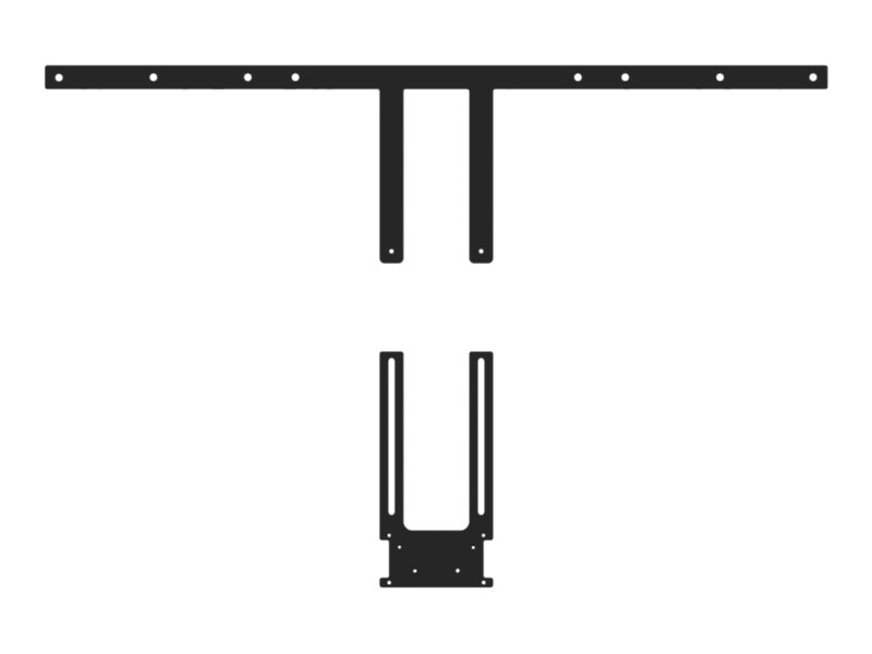 Hagor Poly Display-Adapter 55"-75" VESA max. 800 mm höhenverstellbar für Poly Studio & Poly Studio X50 Schwarz