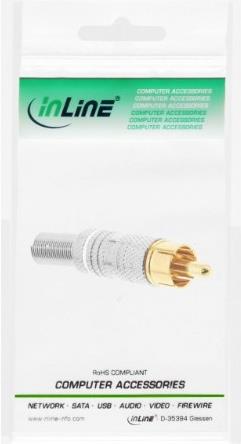 InLine 99110N RCA Silber - Weiß Drahtverbinder (99110N)