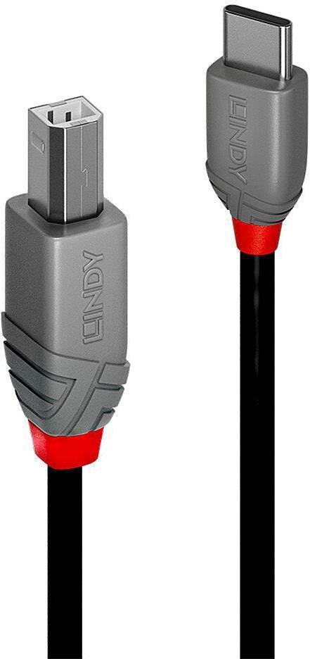 Lindy 36943 USB Typ-C auf USB Typ B Kabel USB 2.0 3 m Schwarz