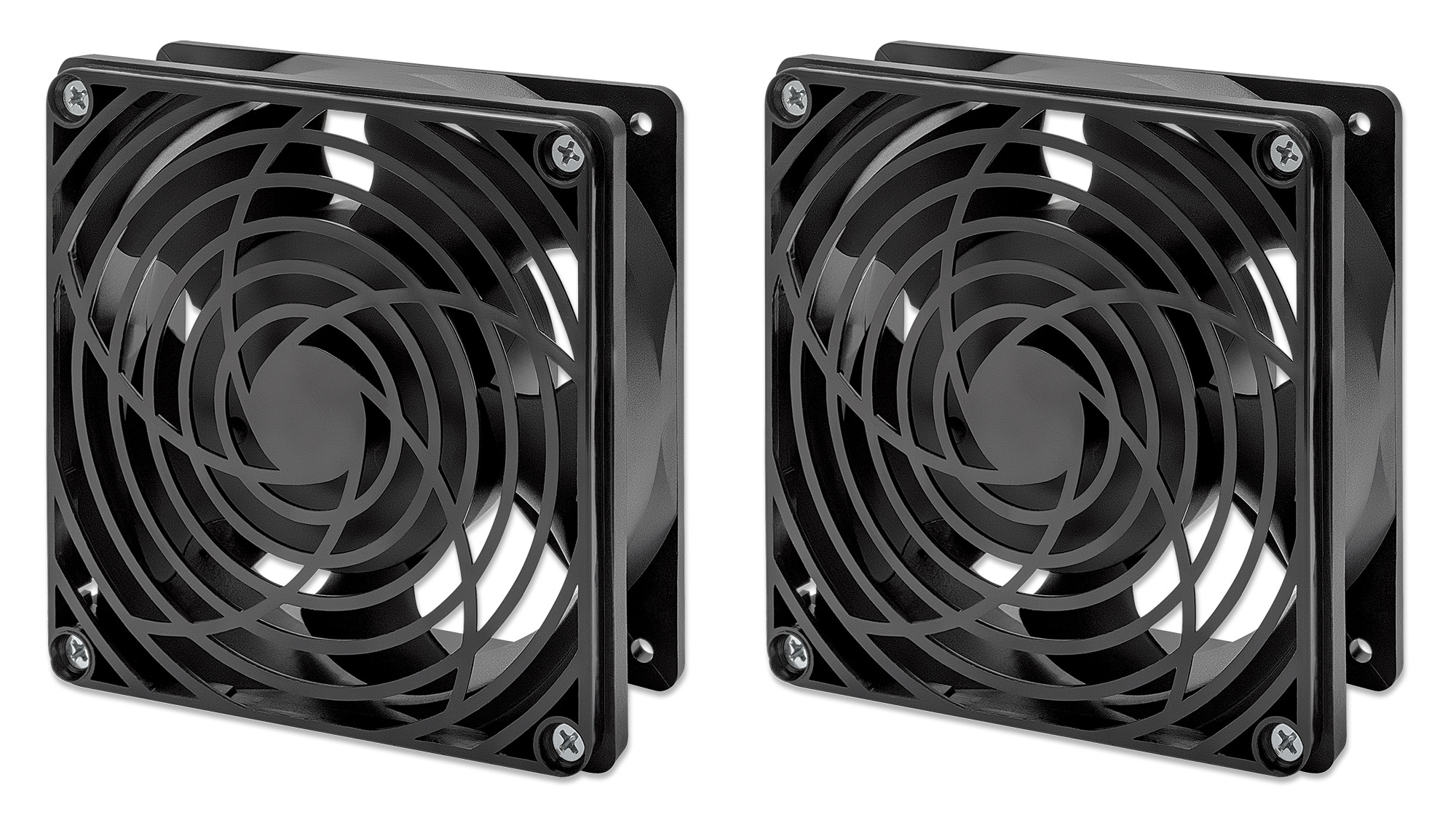 Intellinet 2-fach Dachlüfter für 19" Netzwerkschrank 85 m³/h 24,9 dB(A) Schwarz