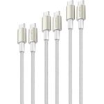 4smarts USB-C auf Kabel PremiumCord 60W 3er Set 0.5m+1.5m+3m weiss (540621)