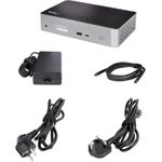 StarTech.com USB-C Dock, 4K 60Hz Quad Monitor DisplayPort & HDMI, Universal USB C Docking Station with 100W Power Delivery Charging, USB Hub w (DK31C4DPPDUE)