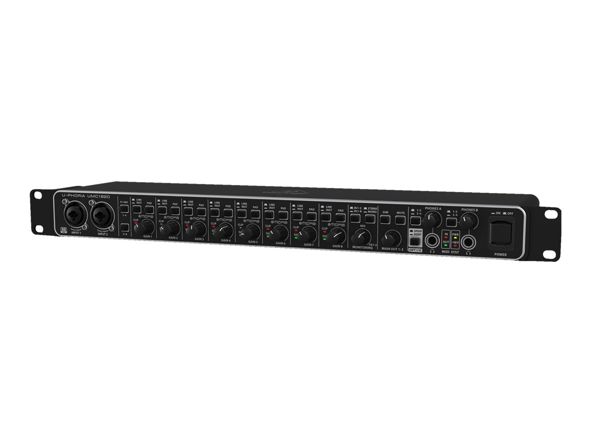Behringer U-PHORIA UMC1820 Audio-Schnittstelle USB 24-Bit/96 kHz Metall Schwarz