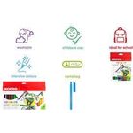 Kores Fasermaler "Korello", breit, 12er Karton-Etui variable Spitze, Strichstärke: 1-4 mm, brillante Farben, - 1 Stück (FS29043)