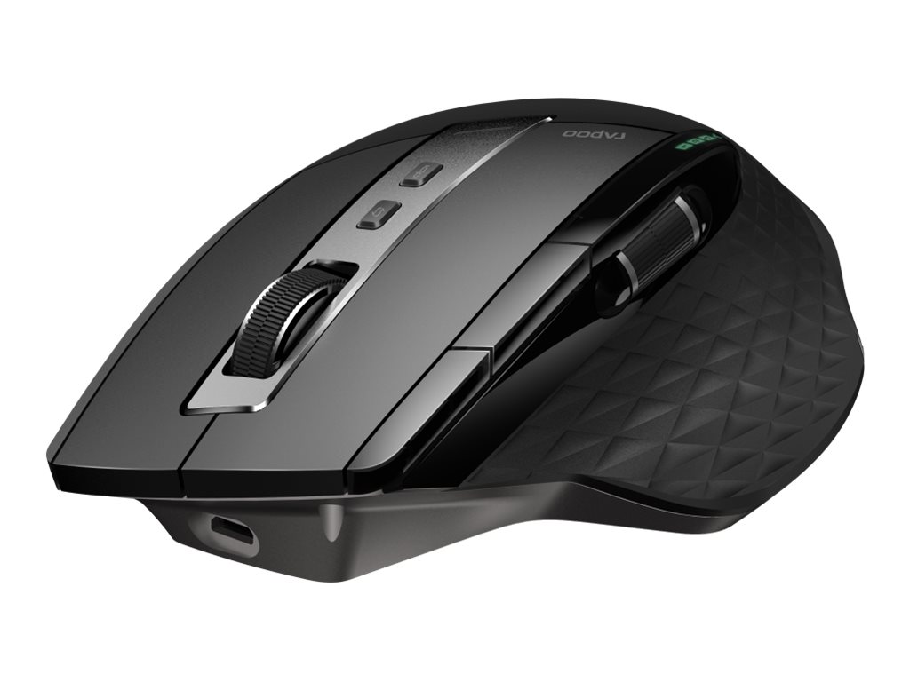 Rapoo MT750S Kabellose Multi-Mode Laser-Maus Schwarz, Silber