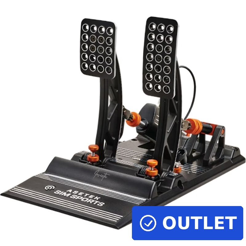 Asetek 40-010-0000001 Gaming-Pedale Schwarz/Orange/Weiß USB für PC (40-010-0000001) (geöffnet)