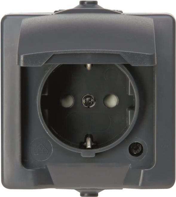 Kopp NAUTIC 1f Schutzkontakt 107815006Steckdose m.Klappdeckel u (107815006)