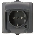 Kopp NAUTIC 1f Schutzkontakt 107815006Steckdose m.Klappdeckel u (107815006)