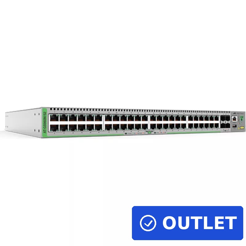 Allied Telesis AT-GS980M/52 Managed Gigabit Switch 48x 10/100/1000 + 4x SFP Rackmontierbar (AT-GS980M/52-50) (geöffnet)