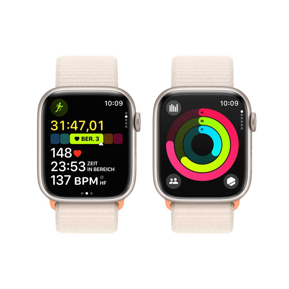 APPLE Watch Series 9 GPS 45mm Starlight Aluminium Case with 