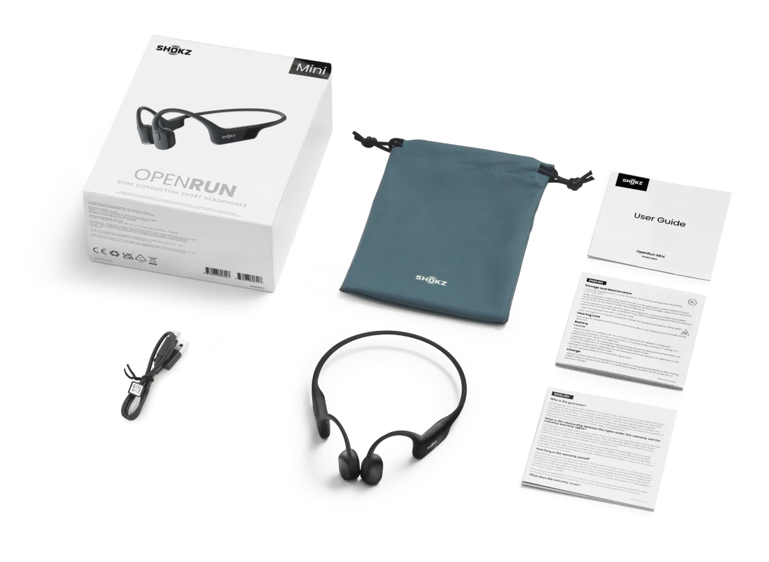Shokz OpenRun Mini Bluetooth Kopfhörer Schwarz