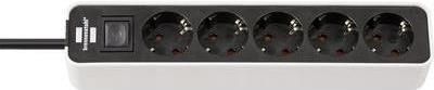 Brennenstuhl Ecolor Steckdosenleiste 5-fach weiss/schwarz 1,5m H05VV-F 3G1,5 (1153250020)