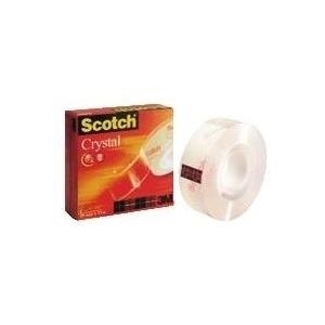 3M Scotch Klebefilm Crystal Clear 600, 19 mm x 33 m, Karton hochtransparent, leichtes und geräuschloses Abrollen (C6001933)