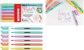 Kores Fasermaler Brush Tip Marker Pastel Style Brushpen in Pastell-Farben, Pinselspitze, ideal zum - 1 Stück (M21462)