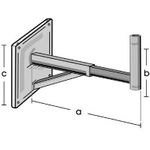 Winkelwandhalter feuerverzinkt ausziehbar 50 mm (WWH5075)
