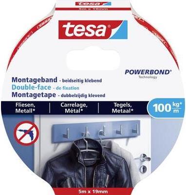 TESA Montageband Tesa® POWERBOND Weiß (L x B) 5000 mm x 19 mm Inhalt: 1 Rolle(n) (77747-00000-00)