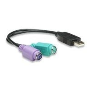 MANHATTAN Dual PS/2 auf USB Konverter Verbindet zwei PS/2 Geräte mit einem US...