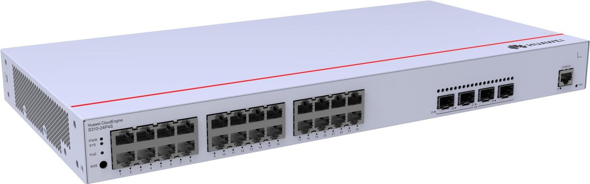 Huawei CloudEngine S310-24P4S Gigabit Ethernet (10/100/1000) Power over Ethernet (PoE) 1U Grau (98012201)