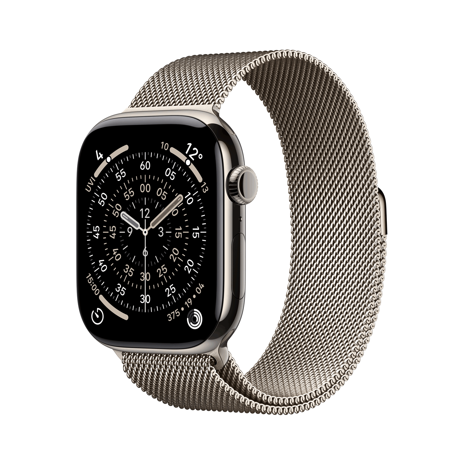 Apple Watch Series 11 GPS + Cellular 46mm Natural Titanium Case with Natural Milanese Loop - M/L (MFD04ZR/A)