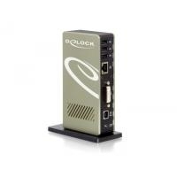 DELOCK Portreplikator USB2.0 mit LAN+DVI (87503)
