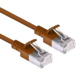 ACT Brown 7 meter LSZH U/FTP CAT6A datacenter slimline patch cable snagless with RJ45 connectors (DC7207)