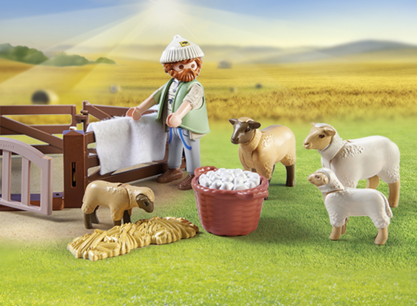 PLAYMOBIL Country 71444 Junger Schäfer mit Schafen Mehrfarbig