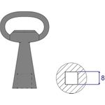 SCHROFF SCHLUESSEL 4KANT 8MM (60114365)