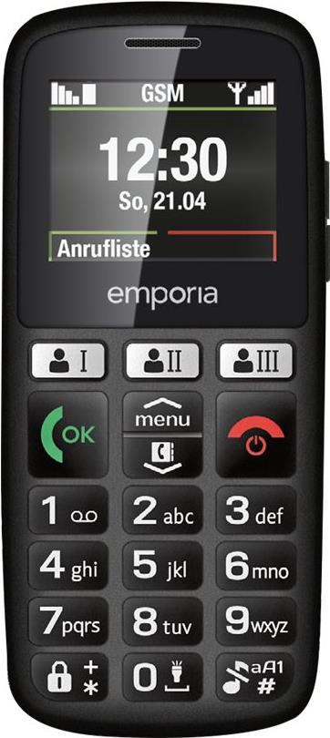 Emporia HAPPY 70 g Schwarz Einsteigertelefon (E30_001)