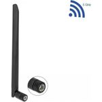 Delock WLAN 802,11 ac/ax/a Antenna RP-SMA plug 5 dBi 20cm omnidirectional with tilt joint and flexible material (12637)