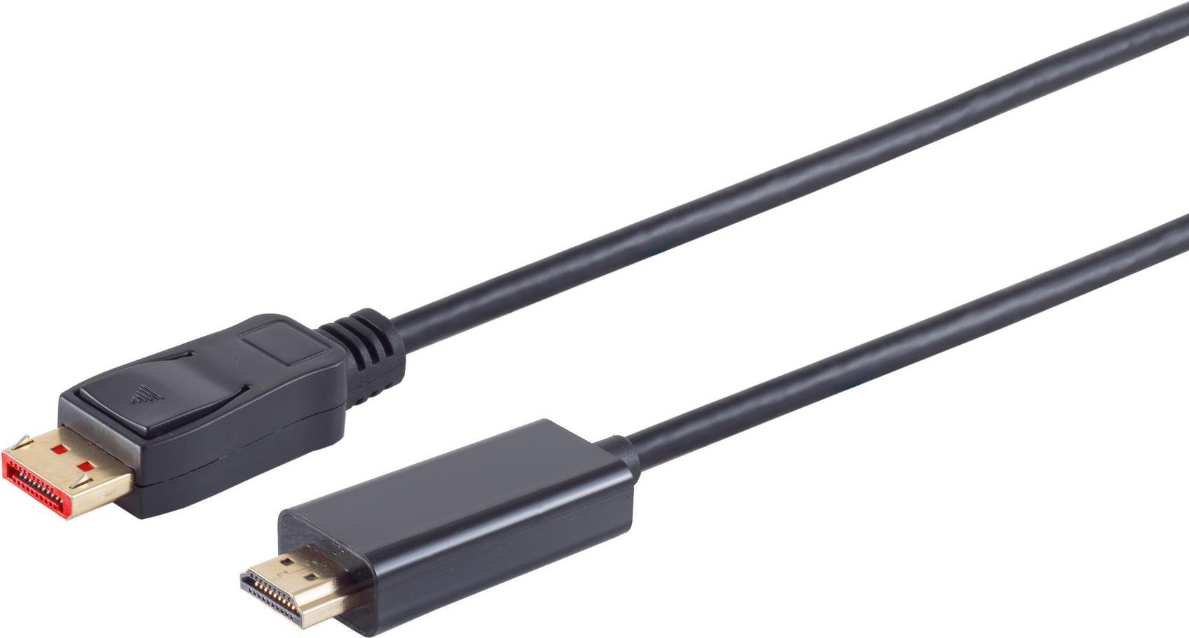 S/CONN maximum connectivity Displayportkabel-Displayport 1.4 Kabel, Displayportstecker auf HDMI Stecker, 4K60Hz, 7,5m (10-71065)
