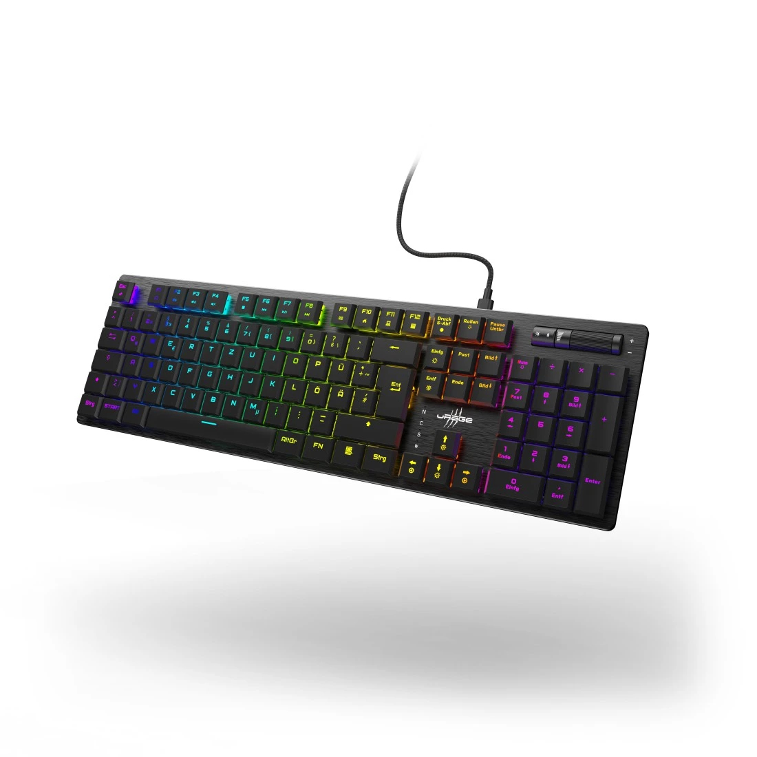 uRage Exodus 910 Low Profile Gaming Tastatur RGB LED Mechanische Switches QWERTZ Schwarz