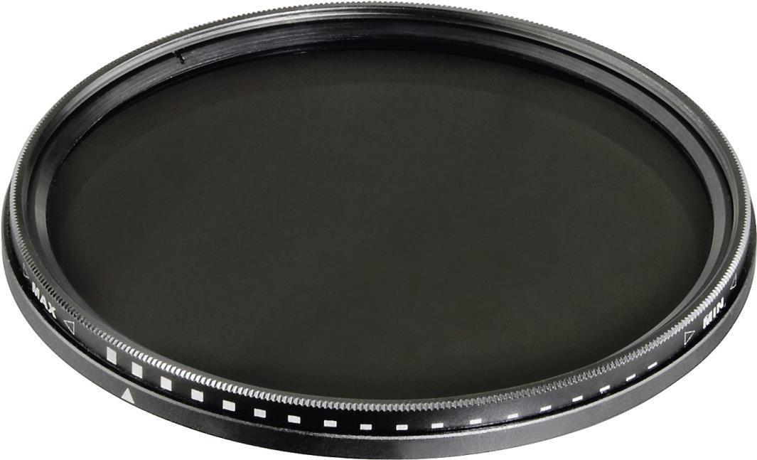 Hama Vario ND2-400. Filtergröße: 8,2 cm, Filtertyp: Grey camera filter. Menge pro Packung: 1 Stück(e). Produktfarbe: Schwarz (00079182)