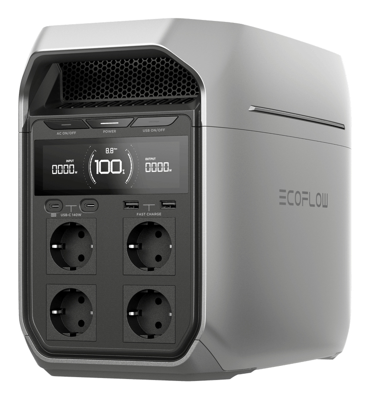 EcoFlow Delta DELTA 3 Plus Tragbare Power Station 1800 W Silber