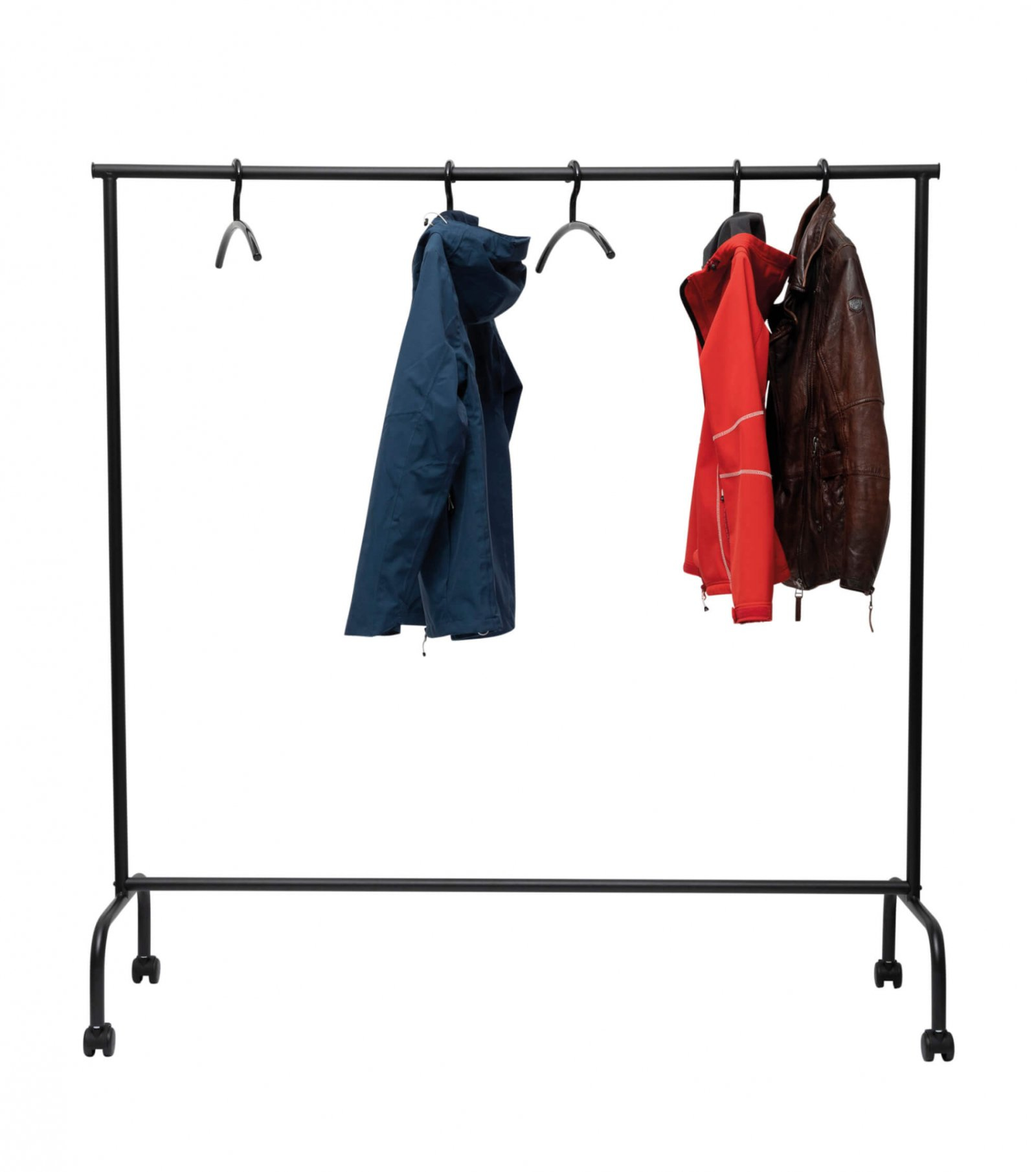 MAUL MAULlimbo Reihen-Garderobenwagen 1260 x 500 x 1510 mm, Stahl pulverbeschichtet, Schwarz