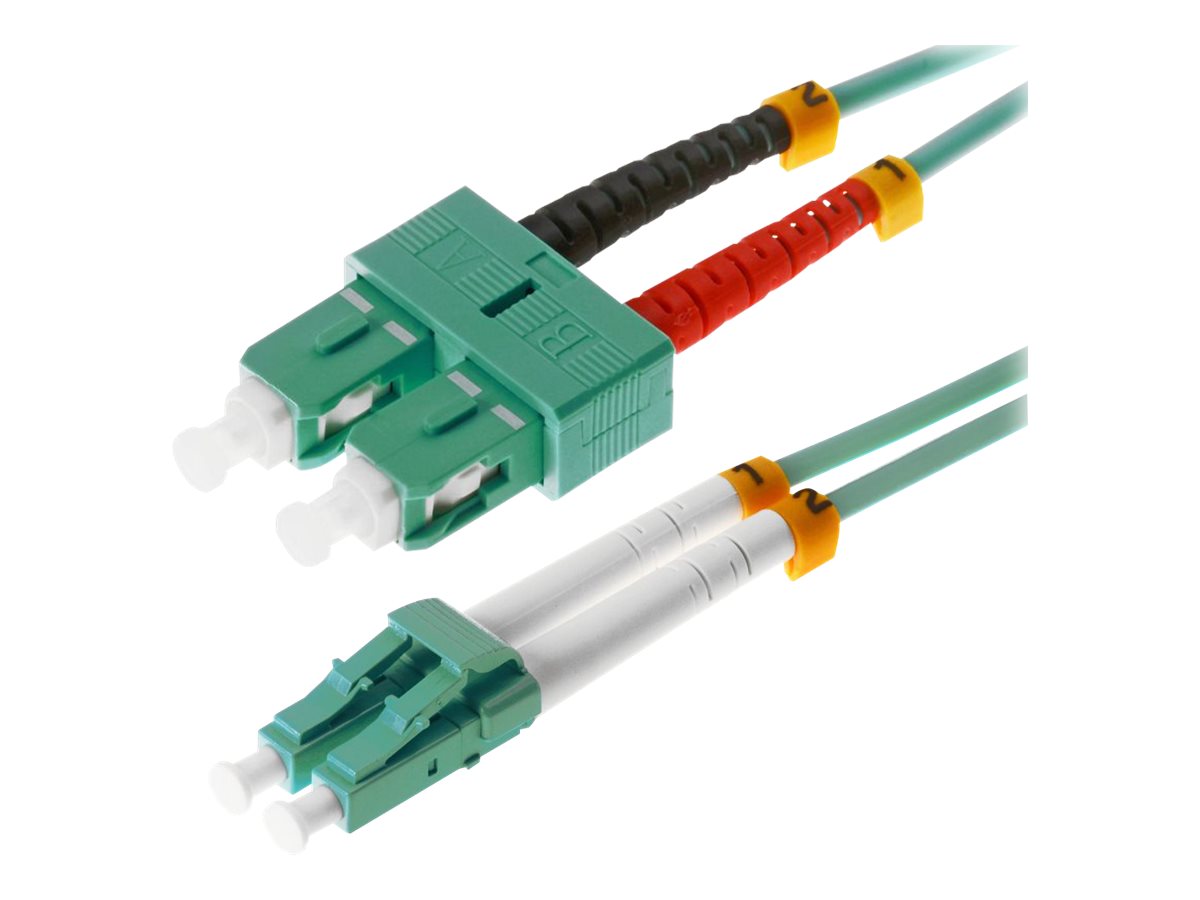 Helos OM3 LC/SC Glasfaser-Patchkabel 2 m Türkis