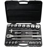 KS TOOLS 3/4" Steckschlüssel-Satz, 21-tlg. 6-kant (911.0721)