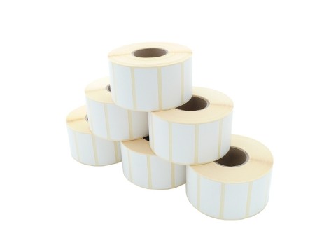 ARTDEV Etikettenrolle Thermodirekt 53 x 26 mm, Kern 19 mm, D 40 mm, 200 Etiketten, permanent