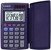 CASIO Taschenrechner HS-8 VERA, Solar-/ Batteriebetrieb 8-stelliges BIG LC-Display, Schutzklappe, nach hinten um - 1 Stück