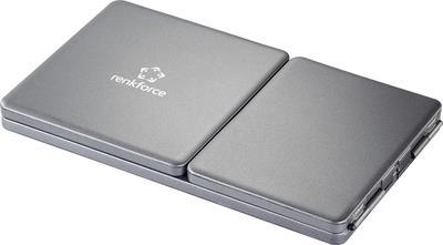 Renkforce RF-FWK-250 Tastatur Bluetooth QWERTZ Deutsch Schwarz - Grau (RF-4505756)
