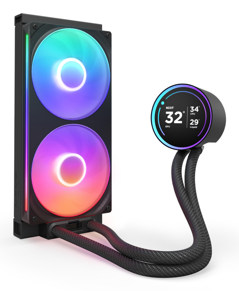 NZXT Kraken Elite 280 RGB CPU-Wasserkühlung mit LCD-Display 2x 140 mm Mattschwarz