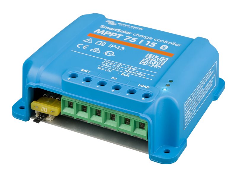 Victron Energy SmartSolar MPPT 75/15 Solarladeregler 12 V / 24 V 15 A Bluetooth Blau, RAL 5012