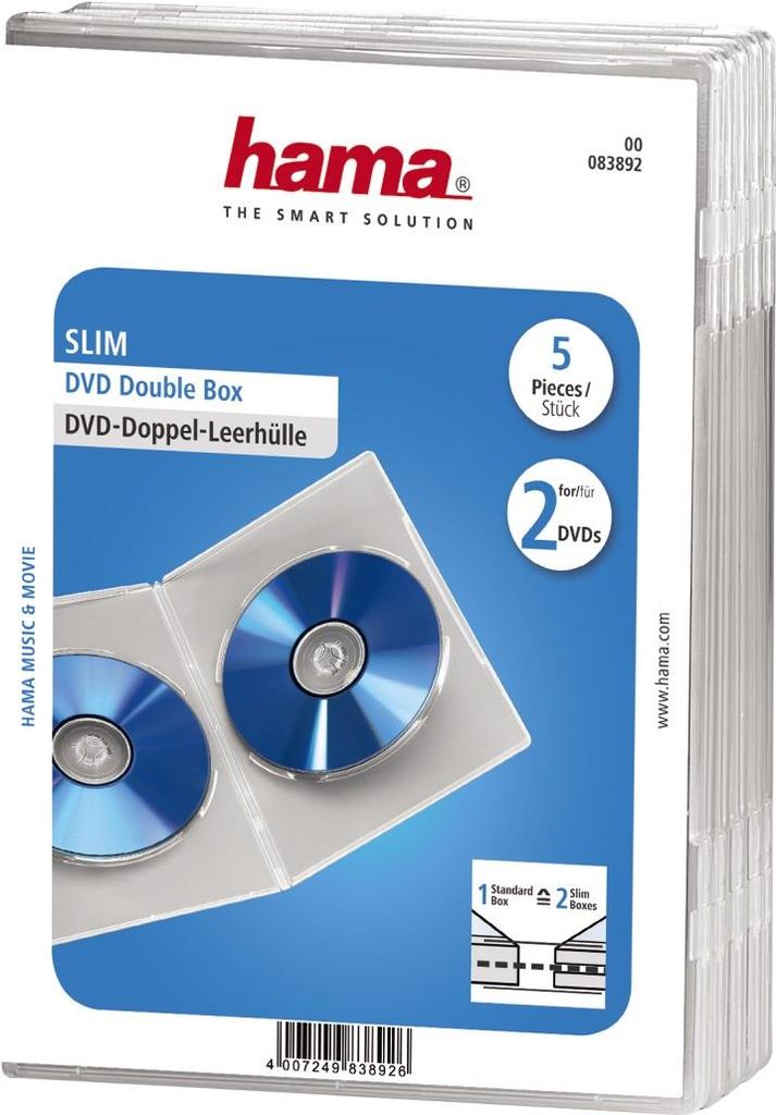 Hama DVD-ROM Double Jewel Case Slim (00083892)