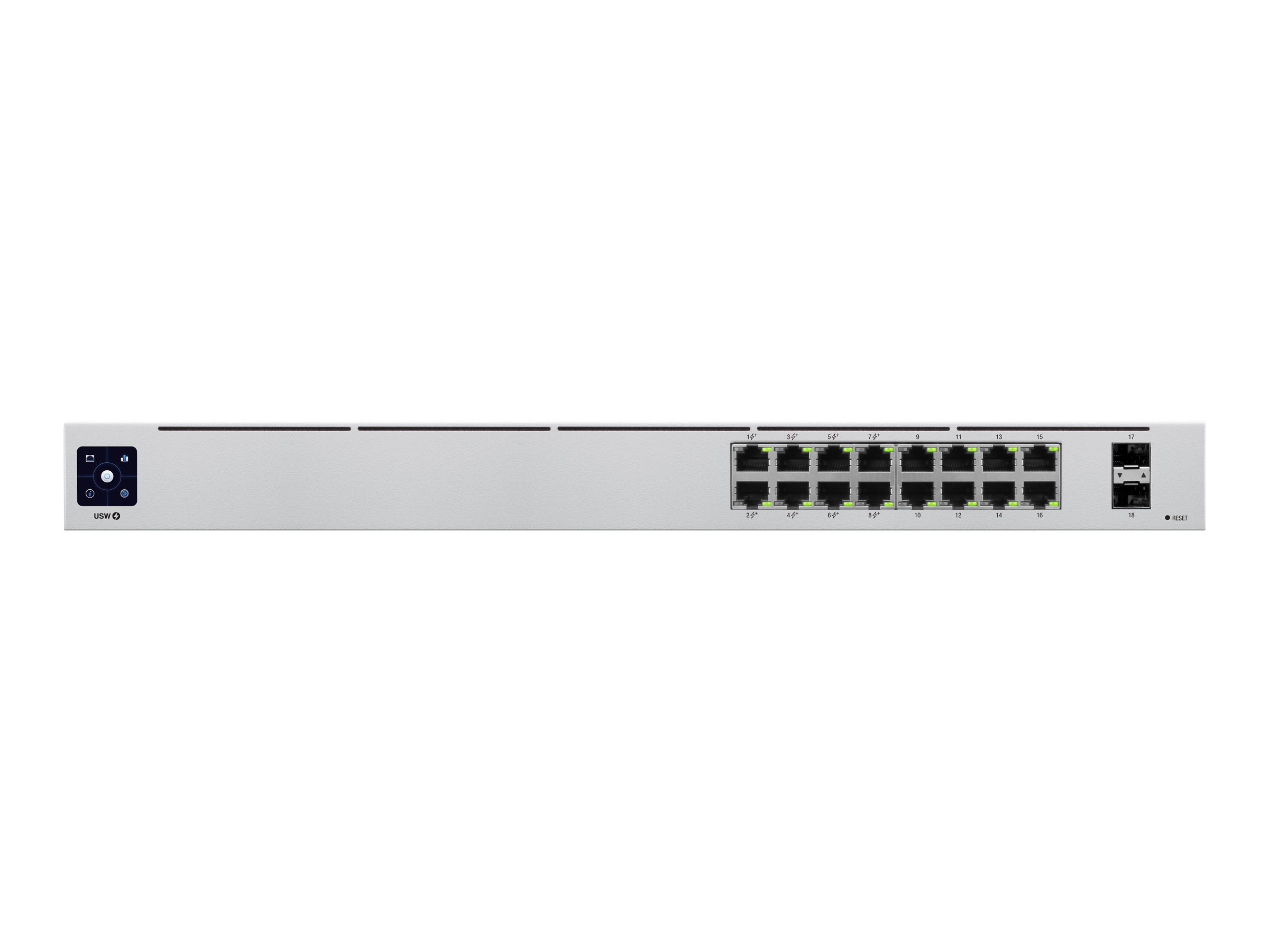 Ubiquiti UniFi Switch USW-16-POE Managed Gigabit Switch 16 Ports PoE+ Grau