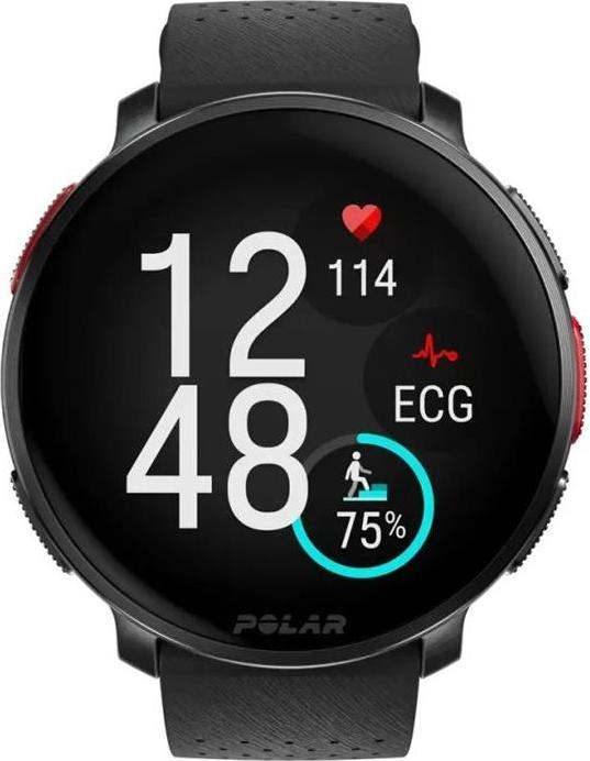 Polar Vantage V3 - Aluminum - Sportuhr mit Band - Silikon - Anzeige 3.5 cm (1.39) - 32 GB - Bluetooth - 57 g - Night Black (900108890) - Sonderposten